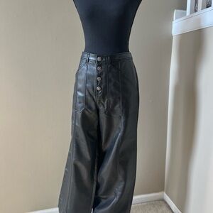 Cinq à Sept Black Leather Pants